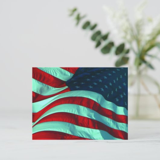 Carte Postale Drapeau américain (Debout devant)