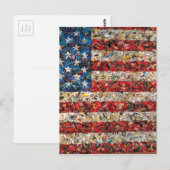 Carte Postale drapeau américain (Devant / Derrière)