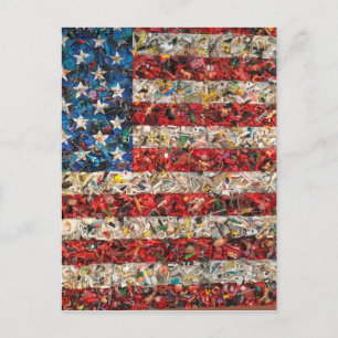 Carte Postale drapeau américain