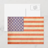 Carte postale drapeau américain (Devant / Derrière)