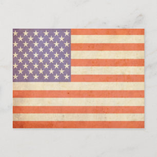 Carte postale drapeau américain