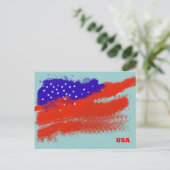 Carte Postale drapeau américain (Debout devant)