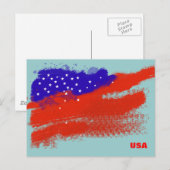 Carte Postale drapeau américain (Devant / Derrière)