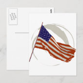 Carte Postale drapeau américain (Devant / Derrière)
