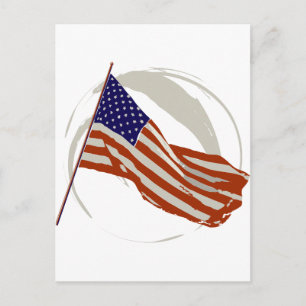 Carte Postale drapeau américain