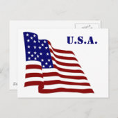 Carte Postale Drapeau américain (Devant / Derrière)