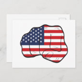 Carte Postale Drapeau américain (Devant / Derrière)