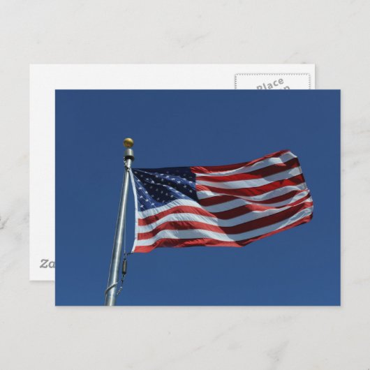 Carte Postale Drapeau américain (Devant / Derrière)