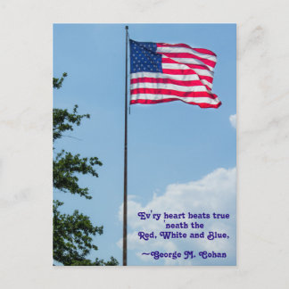 Carte Postale Drapeau américain