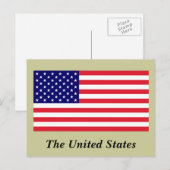 Carte Postale Drapeau américain (Devant / Derrière)