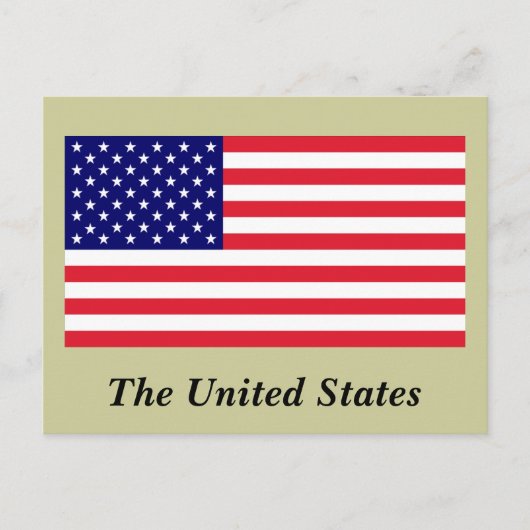 Carte Postale Drapeau américain (Devant)