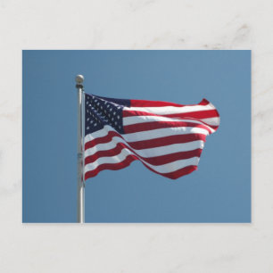 Carte postale drapeau américain