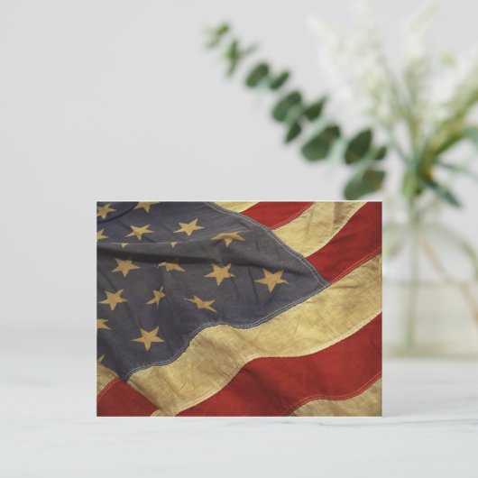 Carte Postale Drapeau américain (Debout devant)