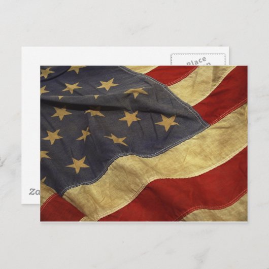 Carte Postale Drapeau américain (Devant / Derrière)