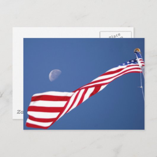 Carte postale drapeau américain (Devant / Derrière)