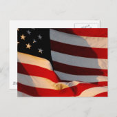 Carte postale drapeau américain (Devant / Derrière)