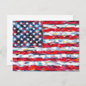 Carte Postale Drapeau américain (Devant / Derrière)