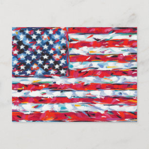 Carte Postale Drapeau américain