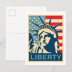 Carte Postale Drapeau Américain