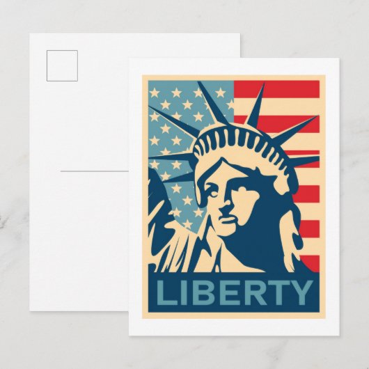 Carte Postale Drapeau Américain (Devant / Derrière)