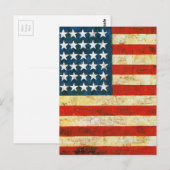 Carte Postale Drapeau américain (Devant / Derrière)