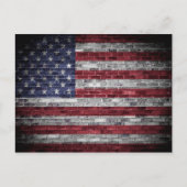 Carte Postale Drapeau américain. (Devant)