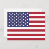 Carte postale Drapeau américain (Devant / Derrière)