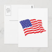 Carte Postale Drapeau américain (Devant / Derrière)