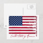 Carte Postale Drapeau américain (Devant / Derrière)