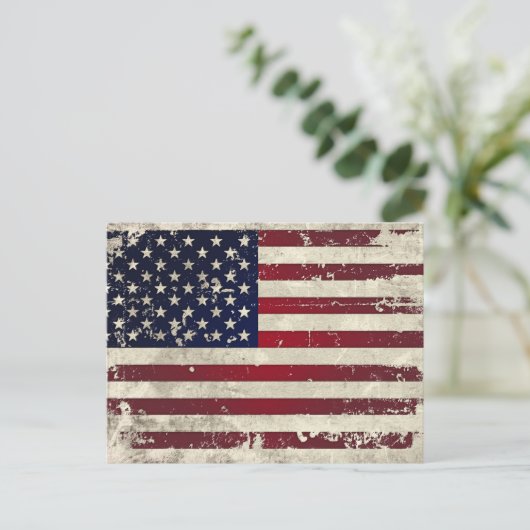 Carte Postale Drapeau américain (Debout devant)