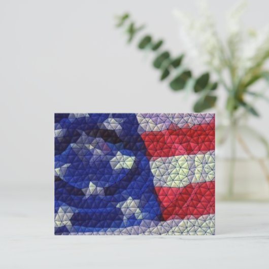 Carte Postale Drapeau américain (Debout devant)