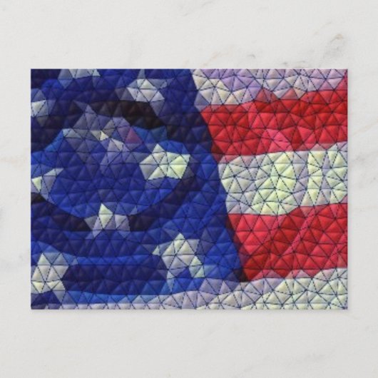 Carte Postale Drapeau américain (Devant)