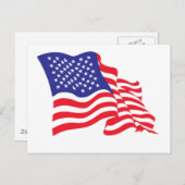 Carte Postale Drapeau américain (Devant / Derrière)