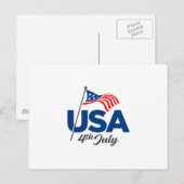 Carte Postale Drapeau américain (Devant / Derrière)