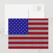 Carte Postale Drapeau américain (Devant / Derrière)
