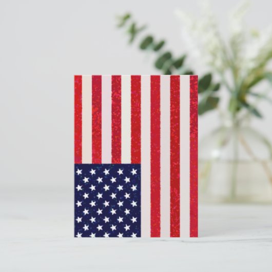Carte Postale Drapeau américain (Debout devant)