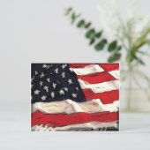 Carte Postale Drapeau américain (Debout devant)