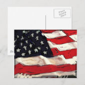 Carte Postale Drapeau américain (Devant / Derrière)