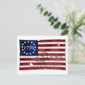 Carte Postale Drapeau américain 1776 (Debout devant)