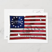 Carte Postale Drapeau américain 1776 (Devant / Derrière)