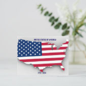 Carte Postale Drapeau Américain 250e Anniversaire 1776-2026 (Debout devant)