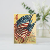 Carte Postale Drapeau américain 4 juillet (Debout devant)