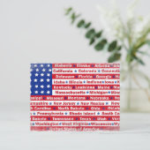 Carte Postale Drapeau américain 4 juillet (Debout devant)