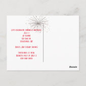 Carte Postale Drapeau américain 4 juillet (Dos)