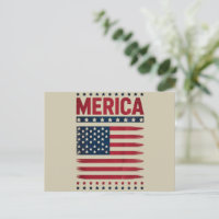 Drapeau Américain 4 Juillet Merica