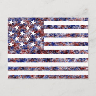 Carte Postale Drapeau américain à 15 étoiles