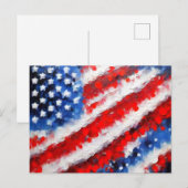 Carte postale Drapeau Américain Abstrait (Devant / Derrière)