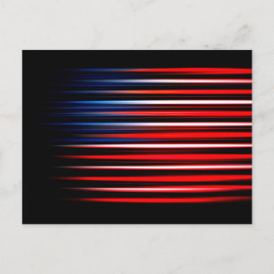 Carte Postale Drapeau américain Abstrait rayé