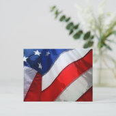 Carte Postale Drapeau américain aquarelle (Debout devant)