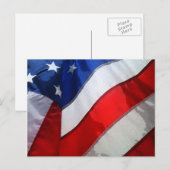 Carte Postale Drapeau américain aquarelle (Devant / Derrière)